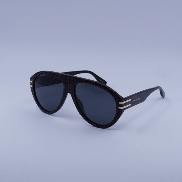 Marc Jacobs MARC 747/S 003L IR Sunglasses Pattern Aviator Frame, Grey Lenses - Picture 5 of 10